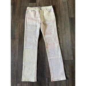 Men’s Tier NYC News Logo Slim Straight Jeans Sz. XS NWOT